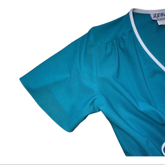 Vintage JJ Dean of California | Blue Knee Length Swing Dress | Size 10 / M - Picture 3 of 6